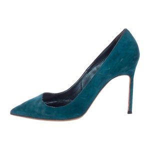 Manolo Blahnik size 39 Teal suede